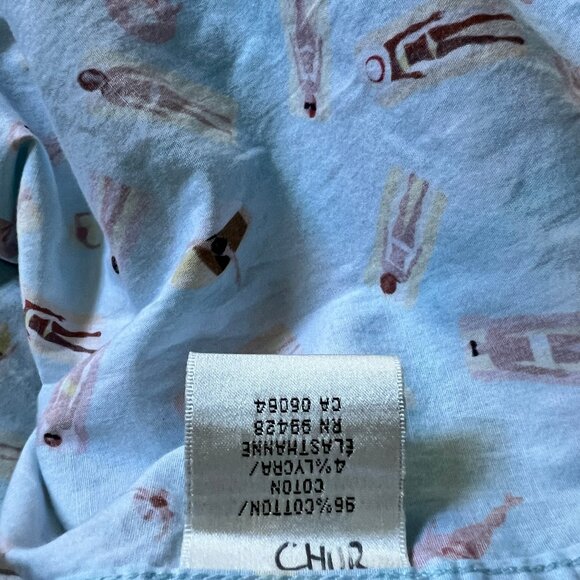 Bugatchi Men’s Shirt Novelty Print Sunbathers Beach Button-Up Short Sleeve | 3XL - Picture 10 of 11